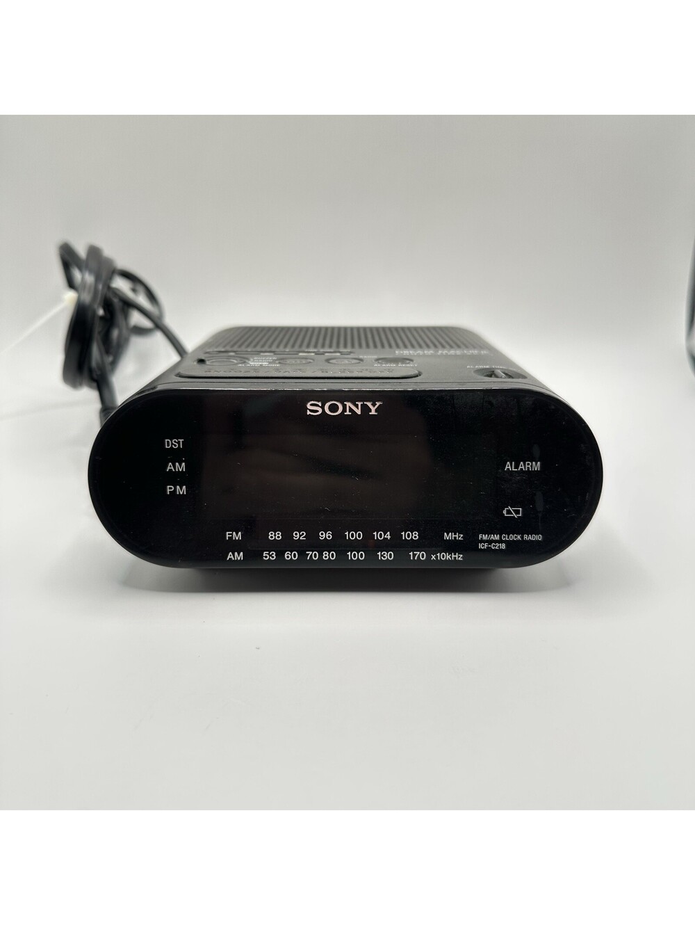Sony Dream Machine AM/FM Dual Alarm White Clock Radio Model ICF-C218 Tested